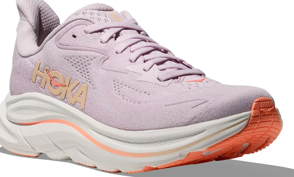 Hoka Women's Clifton 10 Lilac Cream / Tangerine Glow