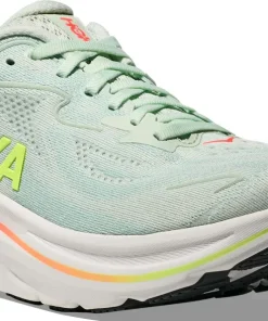 Hoka Women's Clifton 10 Sea Glass / Neon Flame