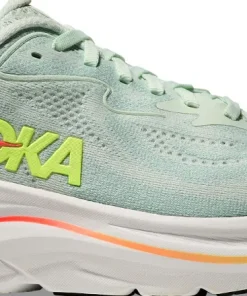 Hoka Women's Clifton 10 Sea Glass / Neon Flame