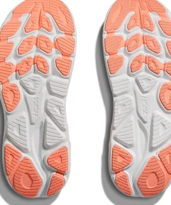 Hoka Women's Clifton 10 Wide Lilac Cream/Tangerine Glow