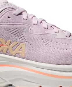 Hoka Women's Clifton 10 Wide Lilac Cream/Tangerine Glow