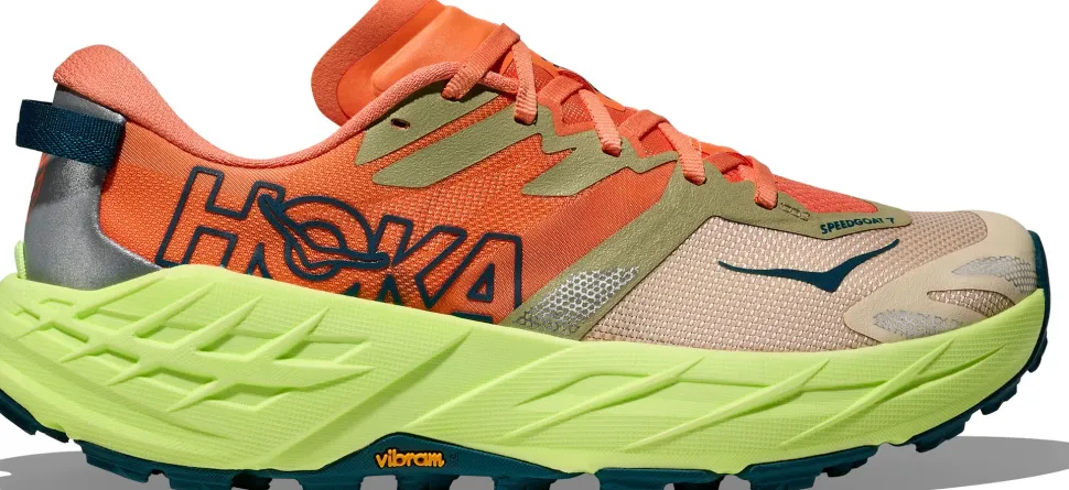 Hoka Women's Speedgoat 7 Persimmon/Neon Yuzu