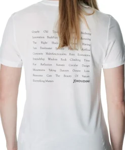 Houdini Women's Tree Message Tee Powderday White/Em Manifesto