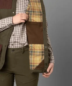 Härkila Women's Retrieve Waistcoat Dark Warm Olive/Burgundy