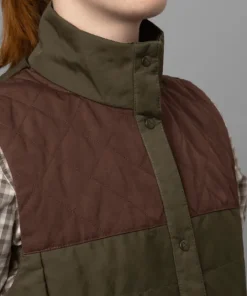 Härkila Women's Retrieve Waistcoat Dark Warm Olive/Burgundy