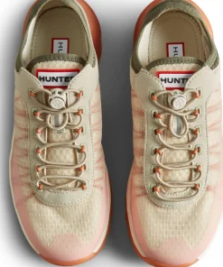 HUNTER Women's Travel Trainer Shaded White/Lichen Green/Skimming Stone/Coral Shade