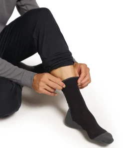 Icebreaker Men's Hike+ Light Crew Black/obsidian