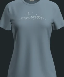 Icebreaker Women Merino 150 Tech Lite Ss Tee Sparkling Stars Flint Blue