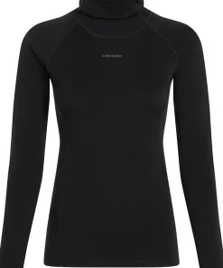 Icebreaker Women's 300 MerinoFine Polar Long Sleeve Roll Neck Black