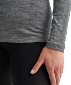 Icebreaker Women's 200 Oasis Long Sleeve Crewe Gritstone Heather