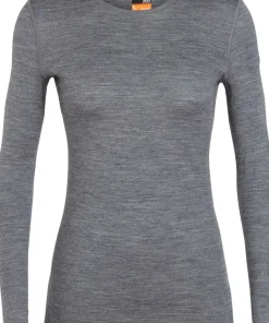 Icebreaker Women's 200 Oasis Long Sleeve Crewe Gritstone Heather
