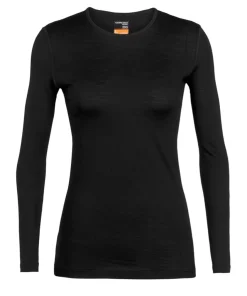 Icebreaker Women's 200 Oasis Long Sleeve Crewe Black