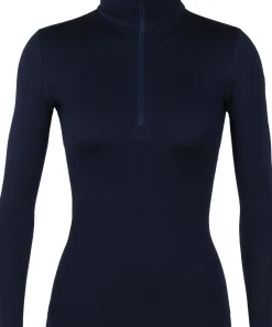 Icebreaker Women's 260 Tech Longsleeve Half Zip Midnight Navy
