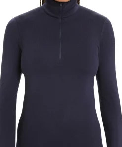 Icebreaker Women's 260 Tech Longsleeve Half Zip Midnight Navy