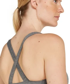 Icebreaker Women's Merino 125 Cool-Lite Sprite Racerback Bra Gritstone Hthr-013