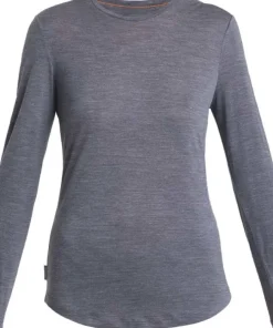 Icebreaker Women's Merino 125 Cool-Lite Sphere III Long Sleeve Tee Midnight Navy Heather