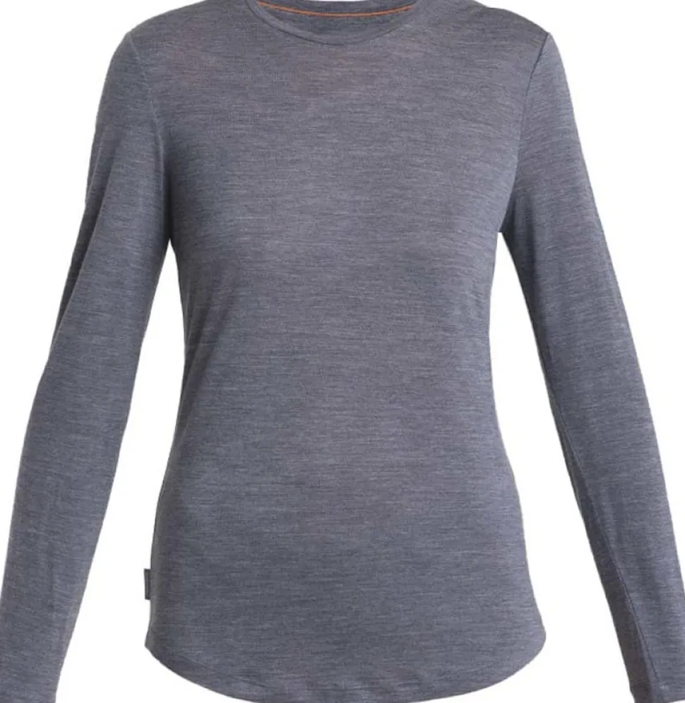 Icebreaker Women's Merino 125 Cool-Lite Sphere III Long Sleeve Tee Midnight Navy Heather