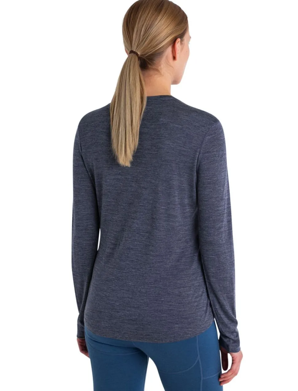 Icebreaker Women's Merino 125 Cool-Lite Sphere III Long Sleeve Tee Midnight Navy Heather