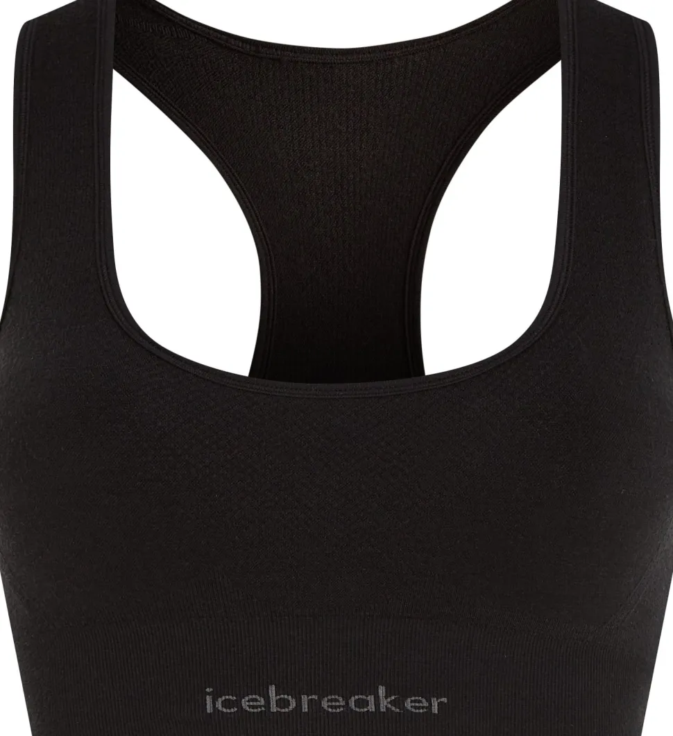 Icebreaker Women's Merino Blend 260 Zoneknit Seamless Bra Black