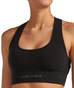 Icebreaker Women's Merino Blend 260 Zoneknit Seamless Bra Black
