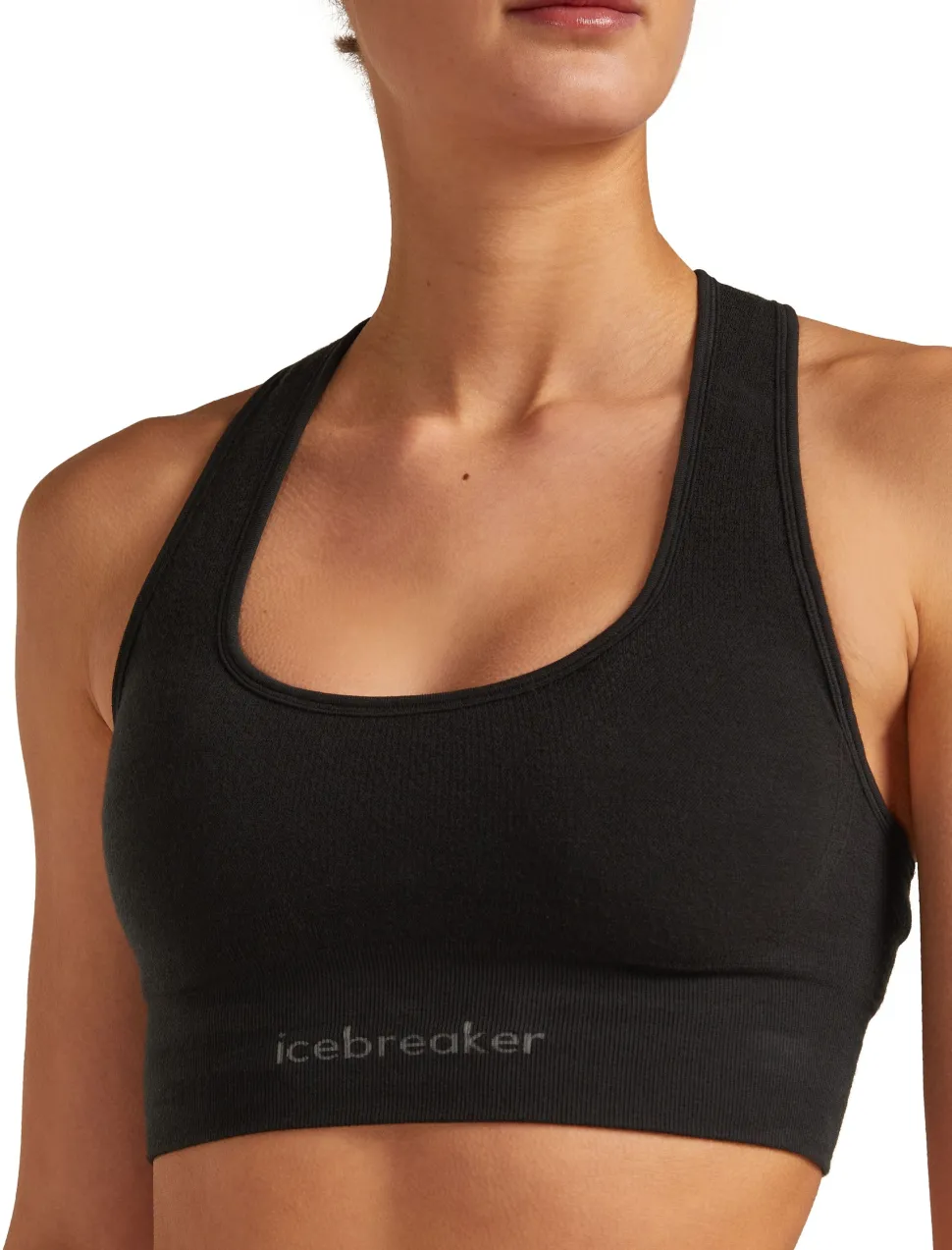 Icebreaker Women's Merino Blend 260 Zoneknit Seamless Bra Black
