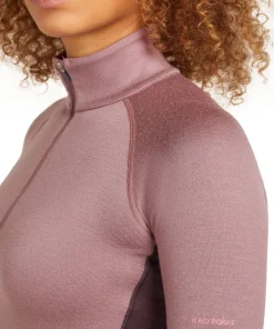 Icebreaker Women's Merino 260 ZoneKnit Long Sleeve Half Zip Java/Summit