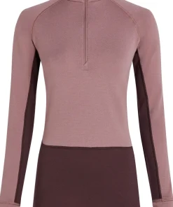 Icebreaker Women's Merino 260 ZoneKnit Long Sleeve Half Zip Java/Summit