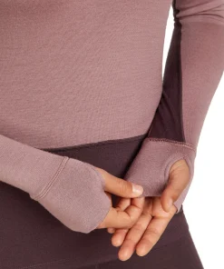 Icebreaker Women's Merino 260 ZoneKnit Long Sleeve Half Zip Java/Summit