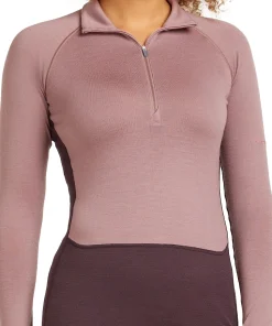 Icebreaker Women's Merino 260 ZoneKnit Long Sleeve Half Zip Java/Summit