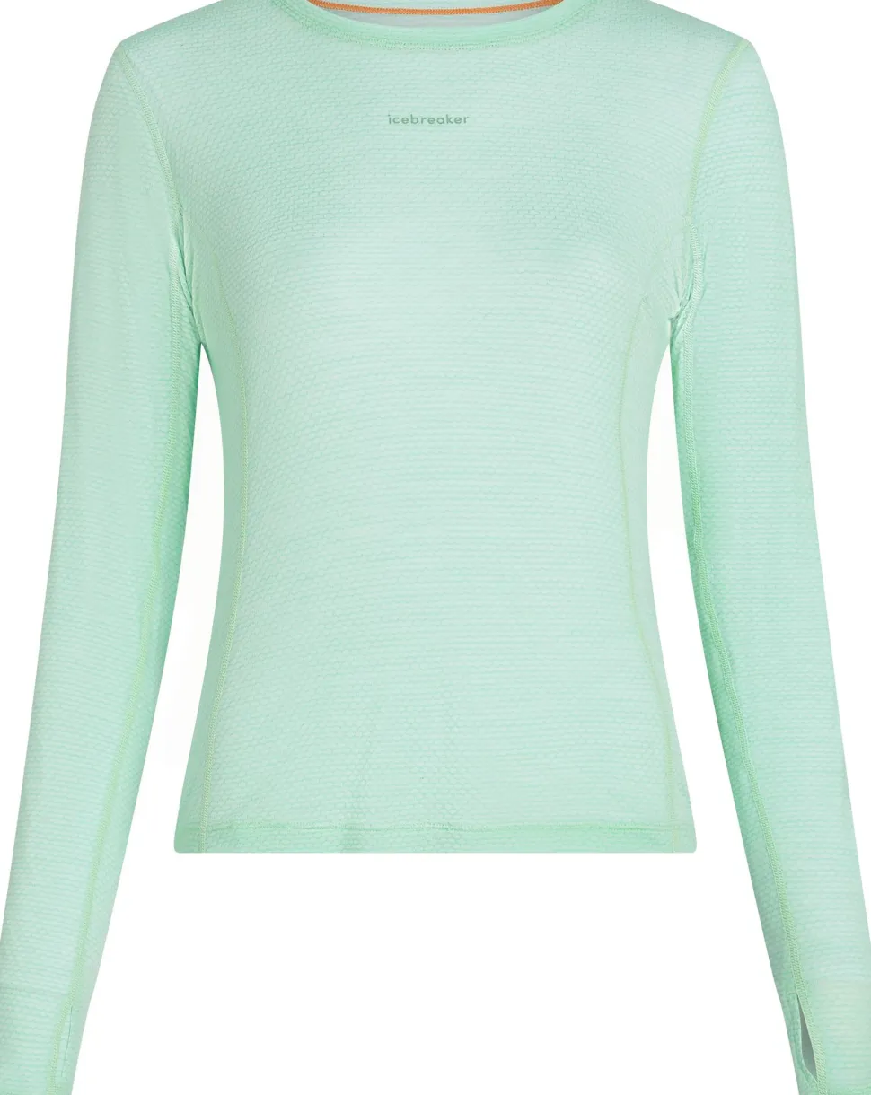 Icebreaker Women's Merino 75 Cool-Lite Featherlight Longleeve Crewe Mint
