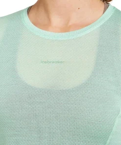 Icebreaker Women's Merino 75 Cool-Lite Featherlight Longleeve Crewe Mint