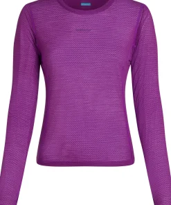 Icebreaker Women's Merino 75 Cool-Lite Featherlight Longleeve Crewe Passion