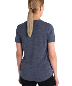 Icebreaker Women's Merino 125 Cool-Lite™ Sphere III Short Sleeve Tee Midnight Navy Heather