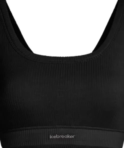 Icebreaker Women's Merino Rib Lotus Bra Black