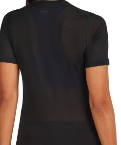 Icebreaker Women's Merino 75 Cool-Lite Featherlight Shortsleeve Crewe Black