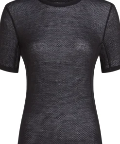 Icebreaker Women's Merino 75 Cool-Lite Featherlight Shortsleeve Crewe Black