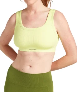 Icebreaker Women's Merino Rib Lotus Bra Citrine