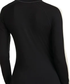 Icebreaker Women's Merino 200 Oasis+ Long Sleeve High Neck Black/Jet Hthr/Undyed