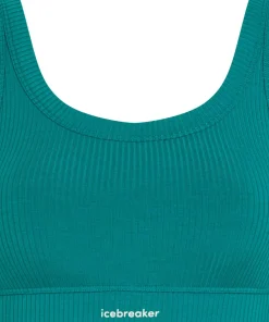 Icebreaker Women's Merino Rib Lotus Bra Tidal Teal