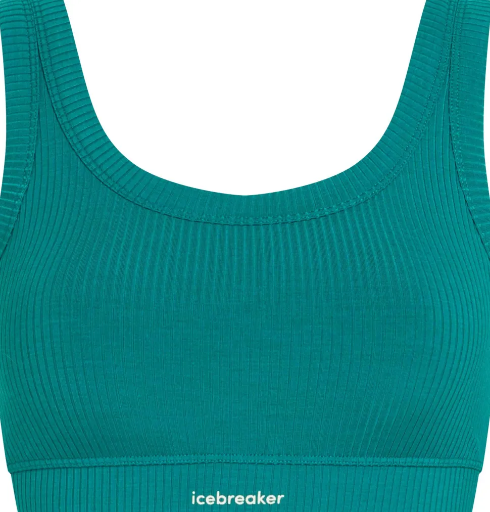 Icebreaker Women's Merino Rib Lotus Bra Tidal Teal