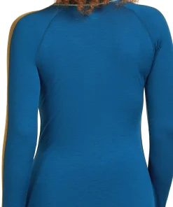 Icebreaker Women's Merino 200 Oasis+ Long Sleeve High Neck Atlantis/Hydro/Trail