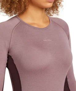 Icebreaker Women's Merino 260 ZoneKnit Long Sleeve Crewe Java/Summit