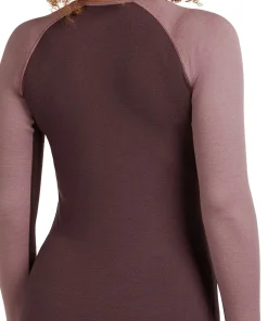 Icebreaker Women's Merino 260 ZoneKnit Long Sleeve Crewe Java/Summit