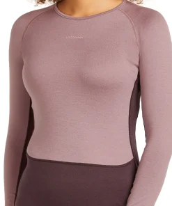 Icebreaker Women's Merino 260 ZoneKnit Long Sleeve Crewe Java/Summit
