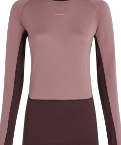 Icebreaker Women's Merino 260 ZoneKnit Long Sleeve Crewe Java/Summit