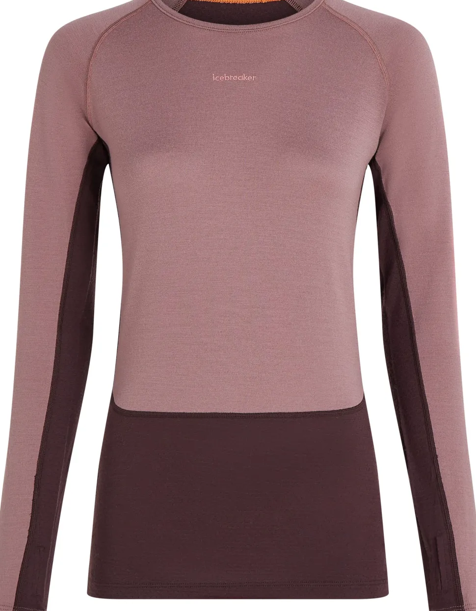 Icebreaker Women's Merino 260 ZoneKnit Long Sleeve Crewe Java/Summit