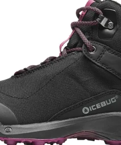 Icebug Women's Pace3 BUGrip GORE-TEX Black/Darkhibiscus