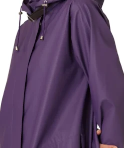 Ilse Jacobsen Women's Raincoat Detachable Hood Purple Rain
