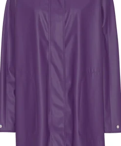 Ilse Jacobsen Women's Raincoat Detachable Hood Purple Rain