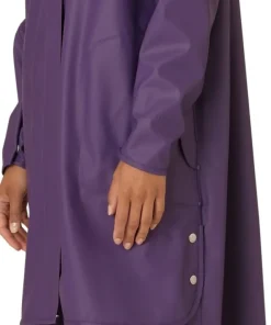 Ilse Jacobsen Women's Raincoat Detachable Hood Purple Rain